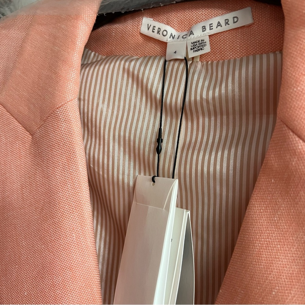 Veronica Beard Gaya Dickey Jacket in Coral Pink - Picture 4 of 8